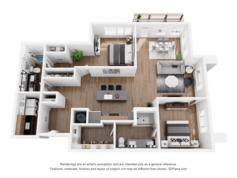 a 1 bedroom floorplan is shown in this image